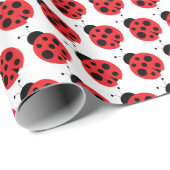 Kute Little Ladybug Wrapping Paper Cadeaupapier (Rol Hoek)