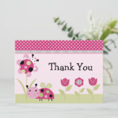 Kute Little Ladybugs Baby shower Bedankt voor je c (Staand voorkant)