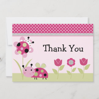 Kute Little Ladybugs Baby shower Bedankt voor je c