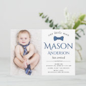 Kute Little Man | Aankondiging van de jongen-foto  (Staand voorkant)