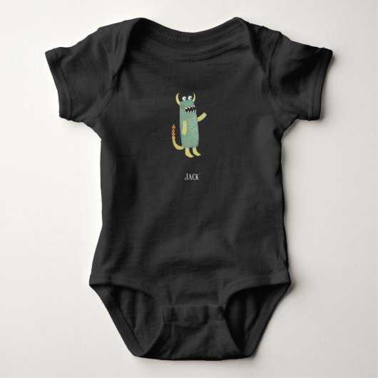 Kute Little Monster gepersonaliseerd Romper (Voorkant)