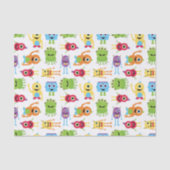 Kute Little Monsters Party Patroon Tissuepapier (Voorkant)