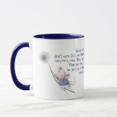 Kute Little Mouse Dandelion Inspirerend Quote Mok (Links)