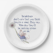 Kute Little Mouse Dandelion Inspirerend Quote Papieren Bordje (Voorkant)