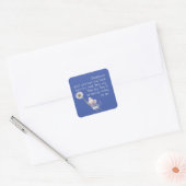 Kute Little Mouse Dandelion Inspirerend Quote Vierkante Sticker (Envelop)