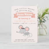 Kute Little Mouse - Kinderen Birthday Party Kaart (Staand voorkant)
