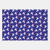 Kute Little Mouse op Skis-kerstsneeuw Inpakpapier Vel (Voorkant)