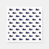 Kute Little Navy Blue Whale Pattern on White Servetten (Voorkant)