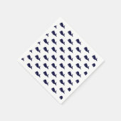 Kute Little Navy Blue Whale Pattern on White Servetten (Hoek)