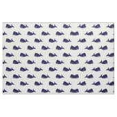 Kute Little Navy Blue Whale Pattern on White Stof (Fat Quarter)