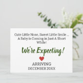 Kute Little Nose, Sweet Little Smile-zwangerschap Aankondiging (Staand voorkant)