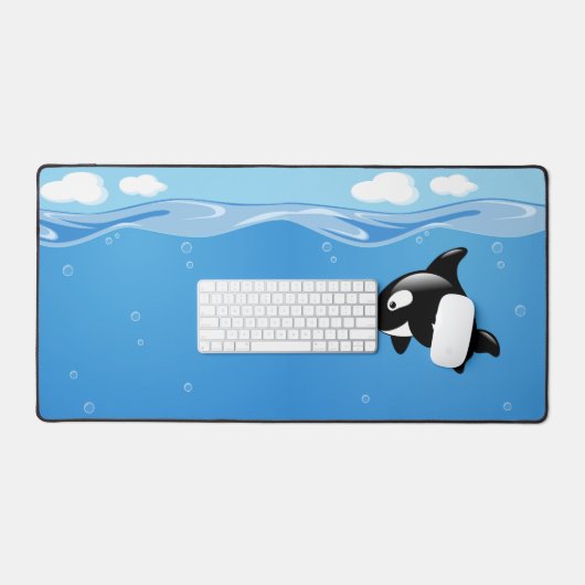 Kute Little Orca Whale in Ocean Bureaumat (Keyboard & Muis)