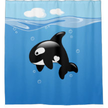 Kute Little Orca Whale in Ocean