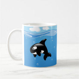 Kute Little Orca Whale in Ocean Koffiemok