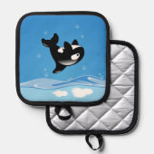 Kute Little Orca Whale in Ocean Pannenlap (Voorkant / Achterkant)