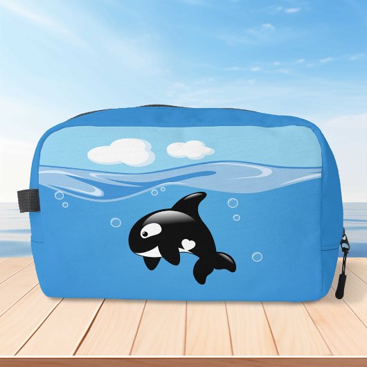 Kute Little Orca Whale in Ocean Toilettasje