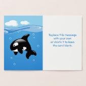 Kute Little Orca - Whale (Well) done Folie Kaarten (Binnen)