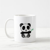 Kute Little Panda met een Bamboe Stick Koffiemok (Links)