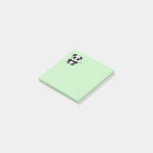 Kute Little Panda met een Bamboe Stick Post-it® Notes (Schuin)