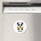 Kute Little Panda on White Magneet (Insitu (Vaatwasser))