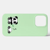 Kute Little Pandas on Green Case-Mate iPhone Case (Achterkant (horizontaal))