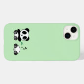 Kute Little Pandas on Green Case-Mate iPhone Case (Achterkant (horizontaal))