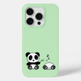 Kute Little Pandas on Green iPhone 15 Pro Case
