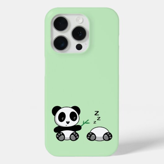 Kute Little Pandas on Green Case-Mate iPhone Case (Achterkant)