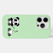 Kute Little Pandas on Green Case-Mate iPhone Case (Achterkant (horizontaal))