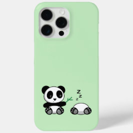 Kute Little Pandas on Green iPhone 15 Pro Max Hoesje