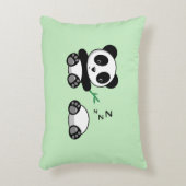 Kute Little Pandas on Green Decoratief Kussen (Voorkant(Verticaal))