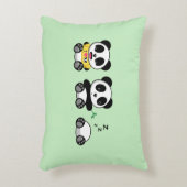 Kute Little Pandas on Green Decoratief Kussen (Voorkant(Verticaal))