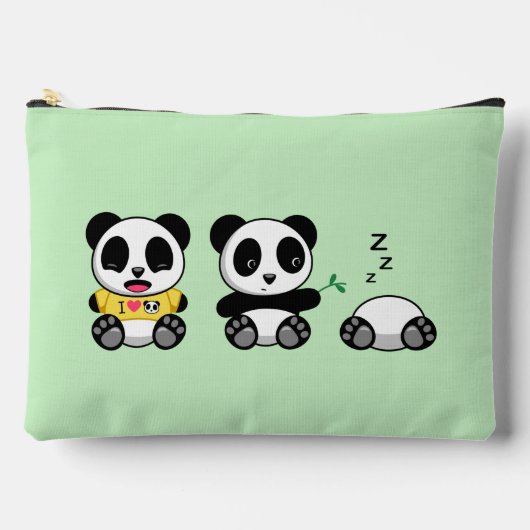 Kute Little Pandas on Green Etui (Voorkant)