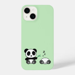 Kute Little Pandas on Green iPhone 14 Hoesje