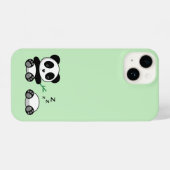 Kute Little Pandas on Green iPhone Hoesje (Achterkant horizontaal)