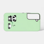 Kute Little Pandas on Green Samsung Galaxy Hoesje (Achterkant horizontaal)