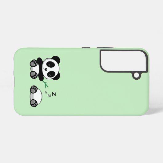 Kute Little Pandas on Green Samsung Galaxy Hoesje (Achterkant horizontaal)