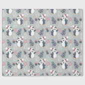 Kute Little Penguin-kerstinpakpapier Cadeaupapier (Vlak)
