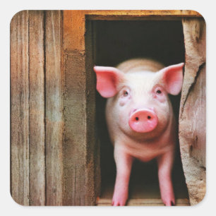 Kute Little Piggy Stickers