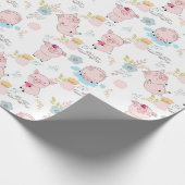Kute Little Pigs Cadeaupapier (Hoek)