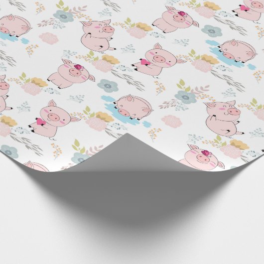 Kute Little Pigs Cadeaupapier (Hoek)