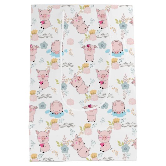 Kute Little Pigs Medium Cadeauzakje (Achterkant)