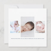 Kute Little Polar Beer Birth Notice Bedankkaart (Achterkant)