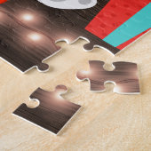 Kute Little Polar Beer met kerstlampjes Legpuzzel (Zijkant)