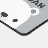 Kute Little Polar Beer met Persoonlijke naam Bureaumat (Hoek)