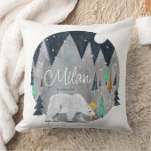 Kute Little Polar Beer met Persoonlijke naam Kussen (Deken)