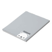 Kute Little Polar Beer met Persoonlijke naam Notitieblok (Linkerzijde)