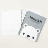 Kute Little Polar Beer met Persoonlijke naam Planner (Display)