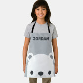 Kute Little Polar Beer met Persoonlijke naam Schort (Insitu)