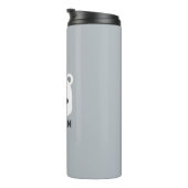 Kute Little Polar Beer met Persoonlijke naam Thermosbeker (Geroteerd rechts)